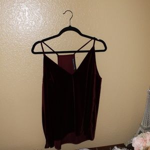 Abercombie & Fitch burgundy velvet blouse